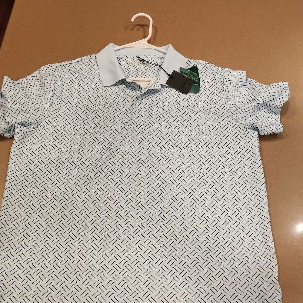 Bonobos Sky Blue Geometric Polo Shirt